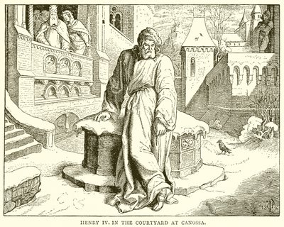 Henry IV, Canossa'daki Avluda by English School