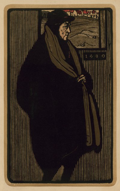 Henry Irving, aktör (gravür) by English School