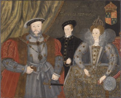 Henry VIII, Elizabeth I ve Edward VI, 1597 by English School