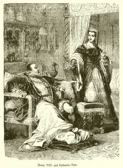 Henry VIII. ve Catherine Parr by English School