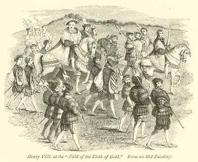 Altın Kumaş Tarlasında Henry VIII by English School