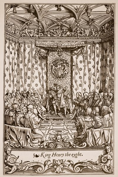 Henry VIII Parlamentoda (sepya fotoğrafı) by English School