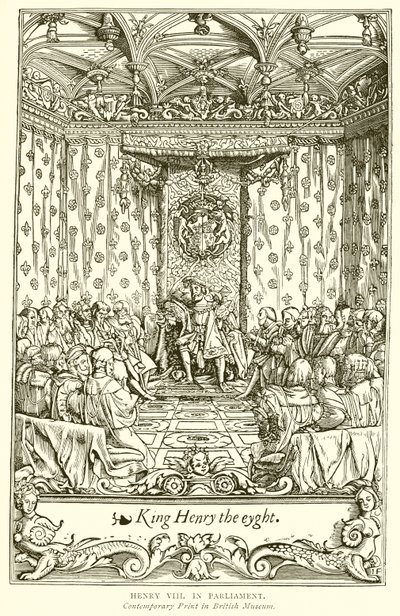 Parlamentoda Henry VIII by English School