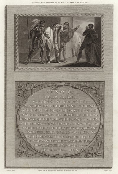 Henry VI, Tutsağı Warwick ve Marche Kontları tarafından aldı by English School