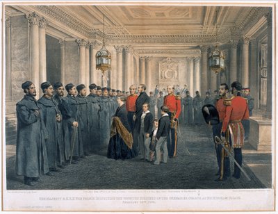 Majesteleri Kraliçe Victoria (1819-1901) ve H.R.H. Prens Albert (1819-61) Buckingham Sarayı