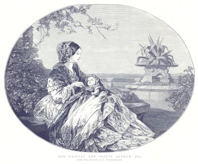 Majesteleri ve Prens Arthur, 1850 by English School