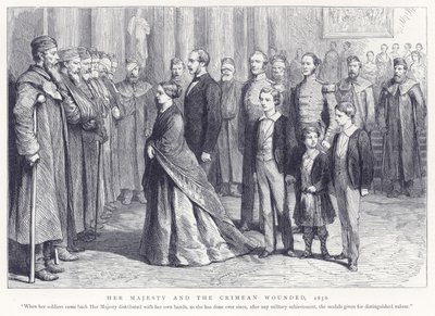 Majesteleri ve Kırım Yaralıları, 1856 by English School