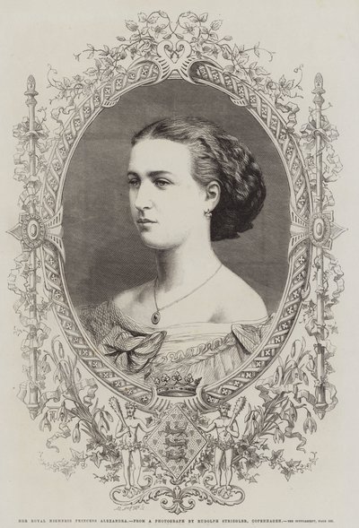Ekselansları Prenses Alexandra (gravür) by English School