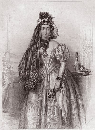 Kahraman, Leonato'nun kızı (Hiçbir Şey Hakkında Çok Ado) - “” Shakespeare Kadın Galerisi, erken Londra sanatçıları tarafından eleştirel ve edebi kayıtlarla zenginleştirilmiş kırk beş ciddi portre koleksiyonu”””” 1838 civarında - “” Kadın Galerisi'n by English School