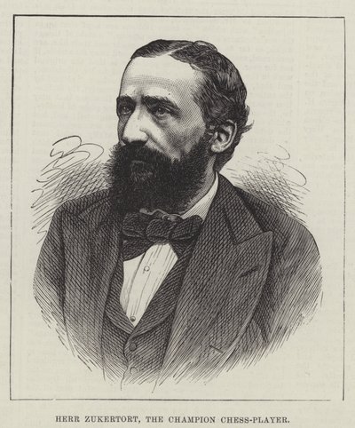 Herr Zukertort, Şampiyon Satranç Oyuncusu (gravür) by English School