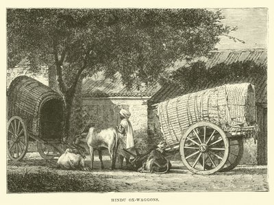 Hindu Öküz vagonları by English School