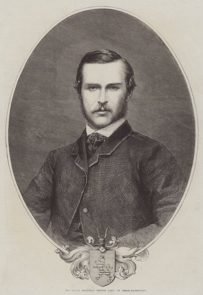 Ekselansları Hesse-Darmstadt Prensi Louis (gravür) by English School