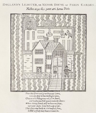 Hollands Leaguer veya Manor House, Paris Garden, Southwark, Londra by English School