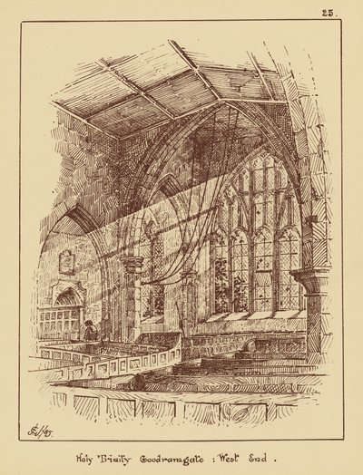 Holy Trinity Goodramgate, West End (lito) by English School