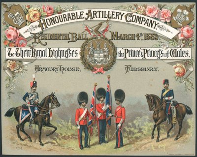 Saygıdeğer Topçu Bölüğü, Alay Balosu, 4 Mart 1885 by English School
