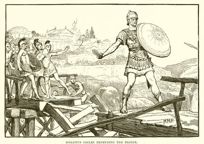 Horatius Cocles köprüyü koruyor by English School