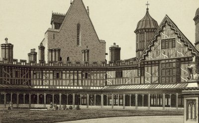 Horseshoe Cloisters, Windsor Kalesi (lito) by English School