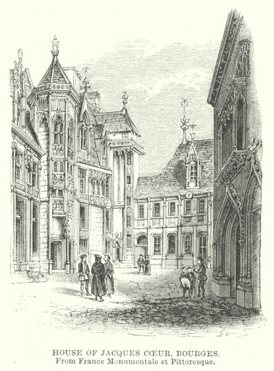 Jacques Coeur Evi, Bourges (gravür) by English School