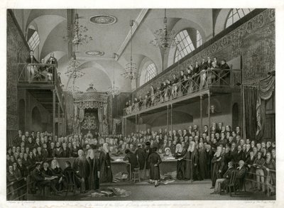 1820 yılında önemli soruşturma sırasında Lordlar Kamarası by English School
