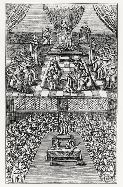 1640 yılında Parlamento Evleri by English School