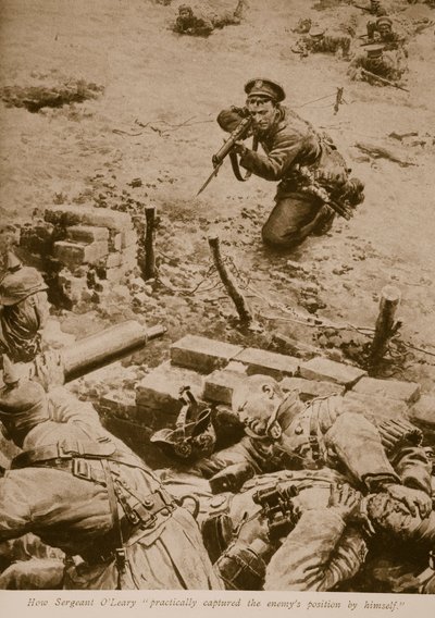 Çavuş O Leary, düşmanın konumunu pratik olarak nasıl ele geçirdi, 1914-19 by English School