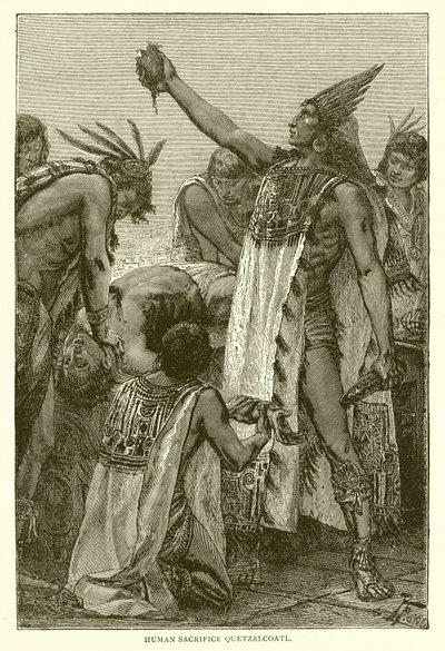 İnsan Kurbanı Quetzalcoatl by English School