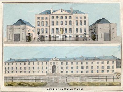 Hyde Park Kışlası, Londra (kağıt üzerinde wc) by English School