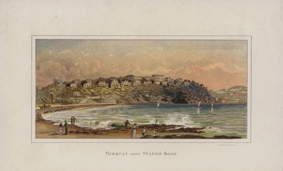 Torquay Rehberi için illüstrasyon (kromolitho) by English School