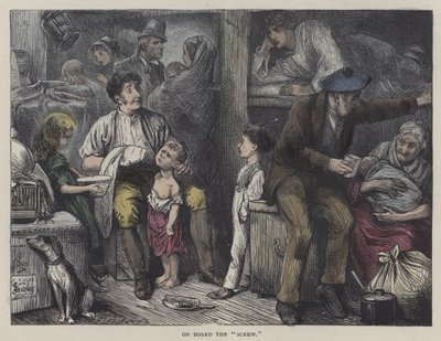 Martin Chuzzlewit için çizim (renkli gravür) by English School