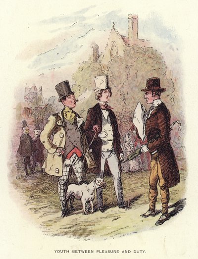 Thackeray tarafından Pendennis için illüstrasyon by English School