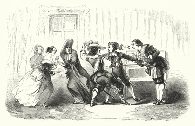 Rossini (gravür) tarafından Sevilla Berberi için illüstrasyon by English School