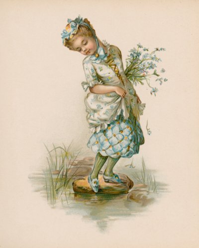 Çiçeklerin Dili (chromolitho) için İllüstrasyon by English School