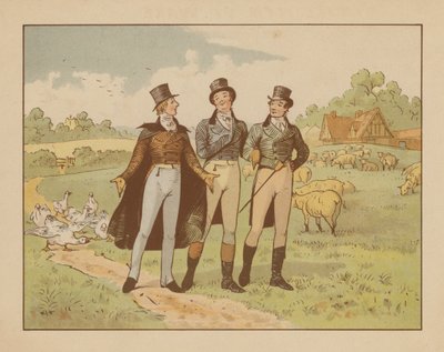 The Men of Ware için illüstrasyon, c.1880 (renkli taş baskı) by English School