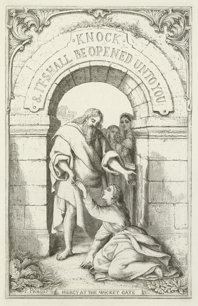 John Bunyan tarafından Pilgrims Progress için İllüstrasyon by English School