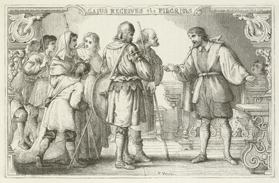 John Bunyan tarafından Pilgrims Progress için İllüstrasyon by English School