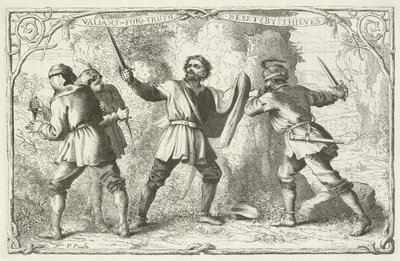 John Bunyan tarafından Pilgrims Progress için İllüstrasyon by English School