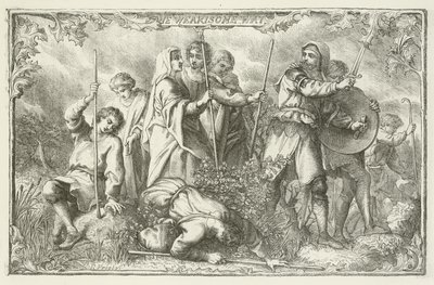 John Bunyan tarafından Pilgrims Progress için İllüstrasyon by English School