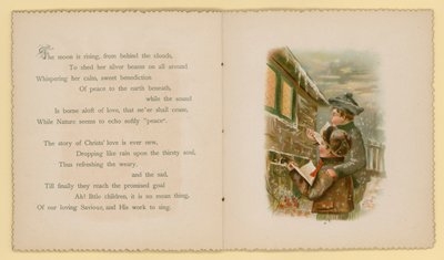 Dora Ross tarafından Tidings Of Joy için illüstrasyon (renkli taş baskı) by English School
