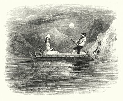 Bale, Ondine veya Naiad (gravür) için illüstrasyon by English School
