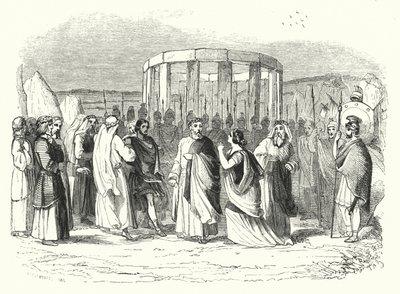 Bellini'nin Norma operası için illüstrasyon (gravür) by English School