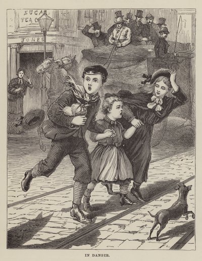 Tehlikede (gravür) by English School