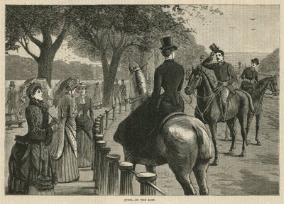 Sırada; Rotten Row, Hyde Park, Londra by English School