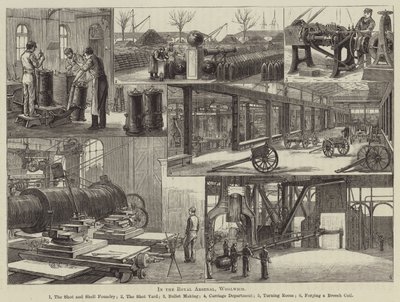 Kraliyet Cephaneliğinde, Woolwich (gravür) by English School
