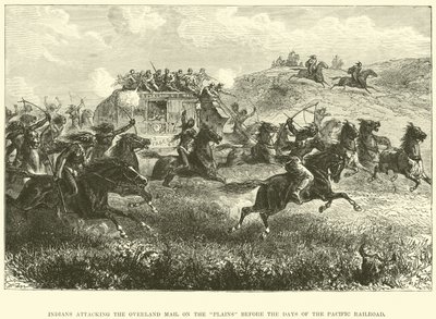 Pasifik Demiryolu günlerinden önce ovalarda Overland Mail