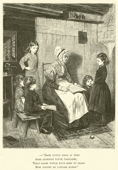 Bebek öğrenciler (gravür) by English School