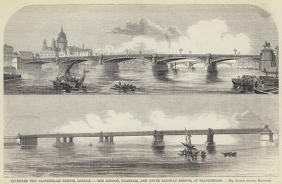 Amaçlanan Yeni Blackfriars Köprüsü, Londra, Londra, Chatham ve Dover Demiryolu Köprüsü, Blackfriars