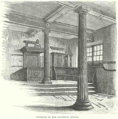 Dilbilgisi Okulunun İç Mekanı (gravür) by English School
