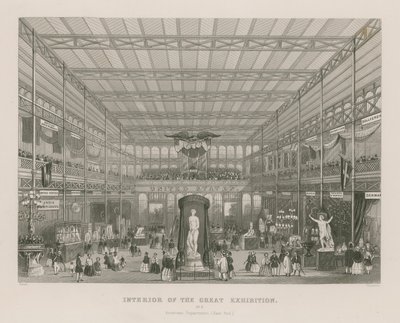 Büyük Serginin İç Mekanı, 1851, Amerikan Departmanı (East End) by English School