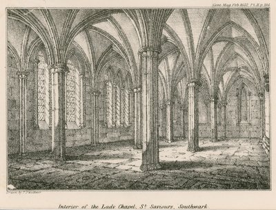 Lady Şapeli'nin içi, St Saviours, Southwark by English School