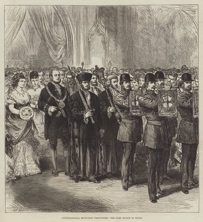Uluslararası Belediye Şenlikleri, Belediye Başkanı Devlette (gravür) by English School